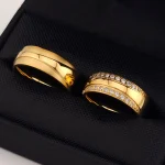 Nora Páros Nemesacél Jegygyűrű, Karikagyűrű Párban